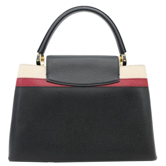 Louis Vuitton Capucines MM Taurillon Leather Satchel Bag Black - Picture 3 of 12